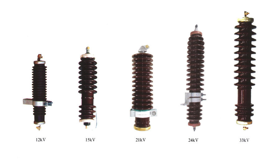 Porcelain Housed lightning arrester with Gaps Nominal Discharge Current 10KA